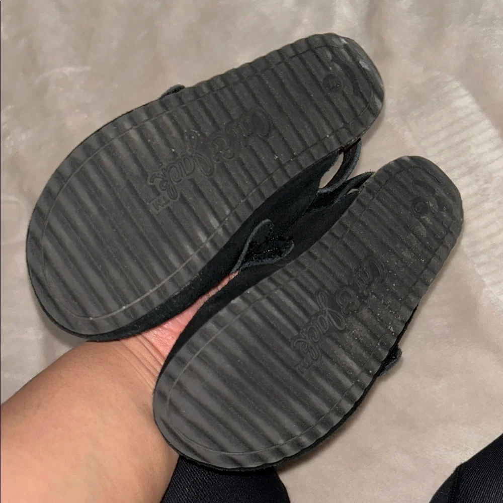 Kids Black Suede Shoes